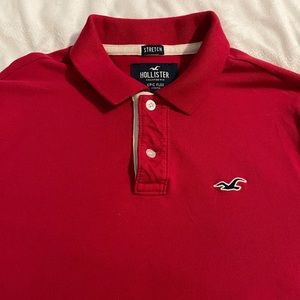 Hollister Red Polo Shirt😎